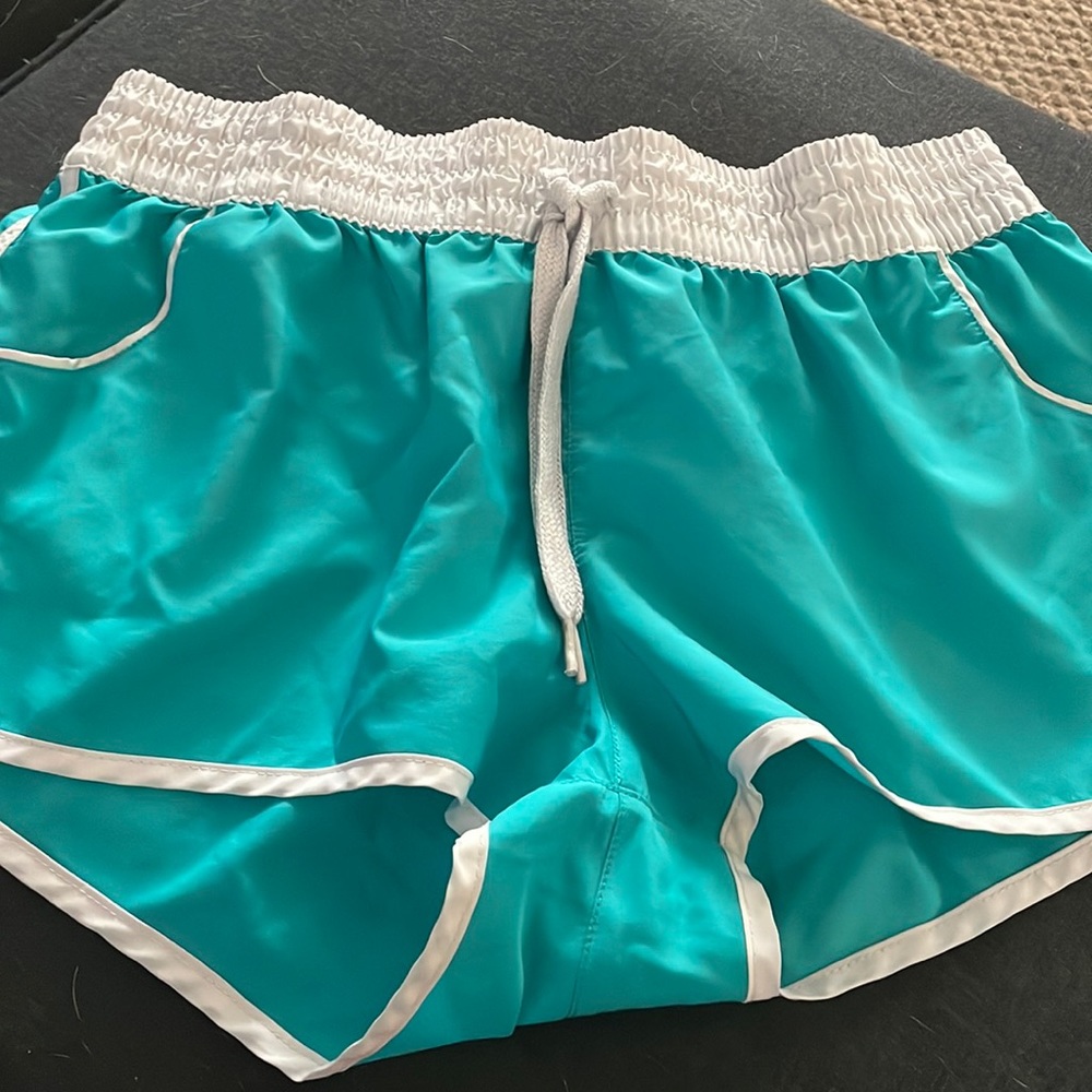 Turquoise athletic women’s shorts